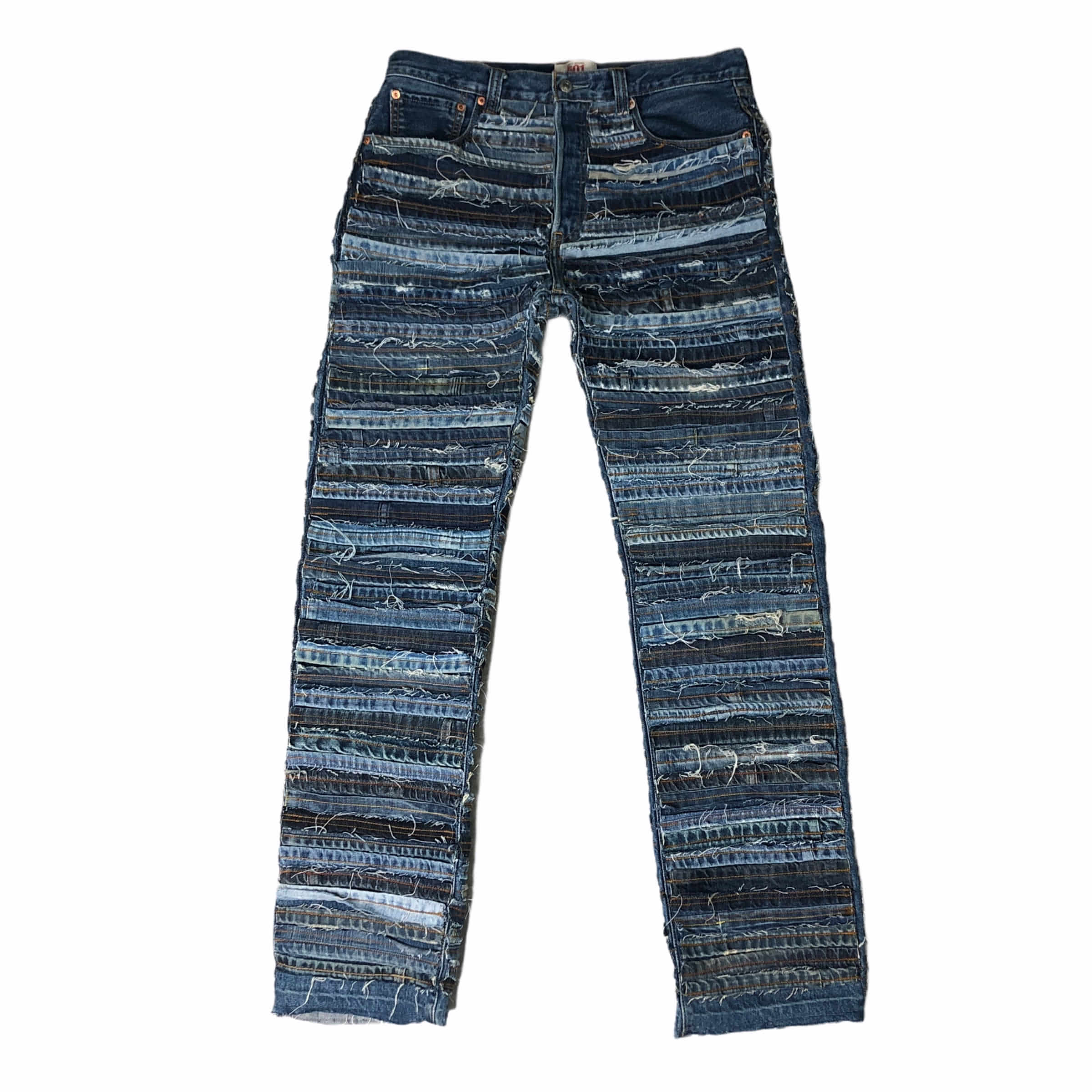 Hem Stitched Denim Jeans